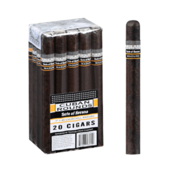 CUBAN ROUNDS CHURCHILL MADURO BNDL (20)