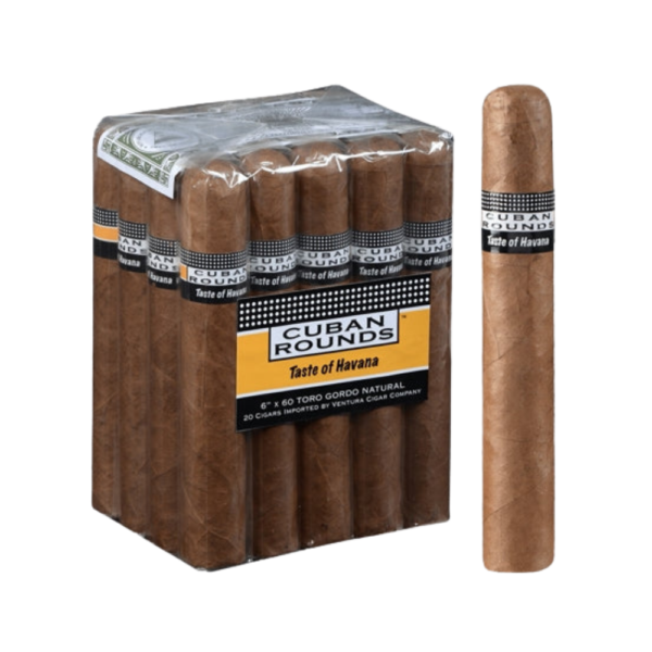 CUBAN ROUNDS TORO GORDO NATURAL BUNDLE 6X60  (20)